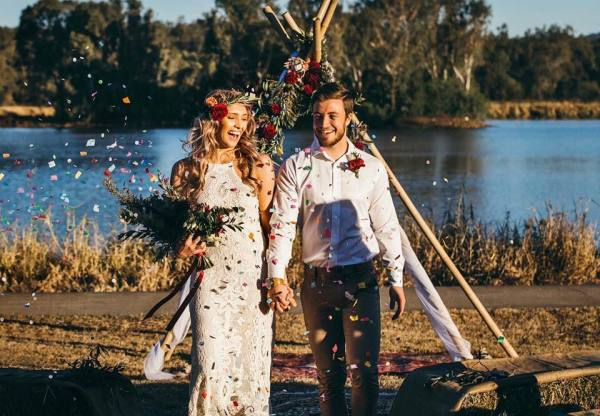 Bride and Groom After Ceremony